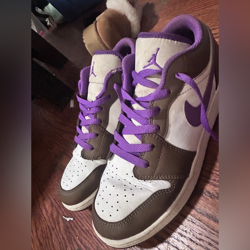 Purple and Brown Sneakers size 7y Nike
